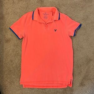 Orange American Eagle Polo